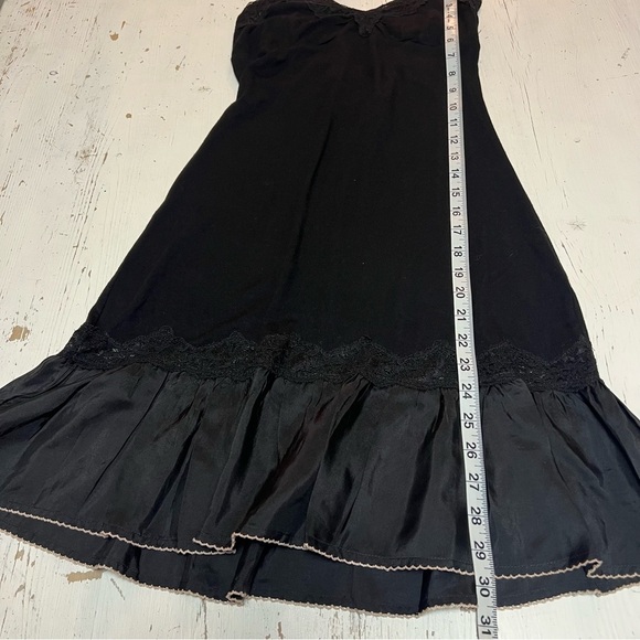 Y2K GUESS 2010 Corset Tie Lace Handkerchief Hem Dress Black Adjustable Straps XS - Picture 9 of 12